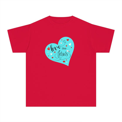 💙 Love Like Jesus ❤️ Youth Midweight Tee ✨ Spread love and kindness. - Whippie's