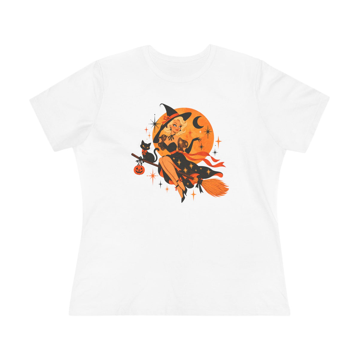 White Starstruck Sorceress women's Halloween tee product view