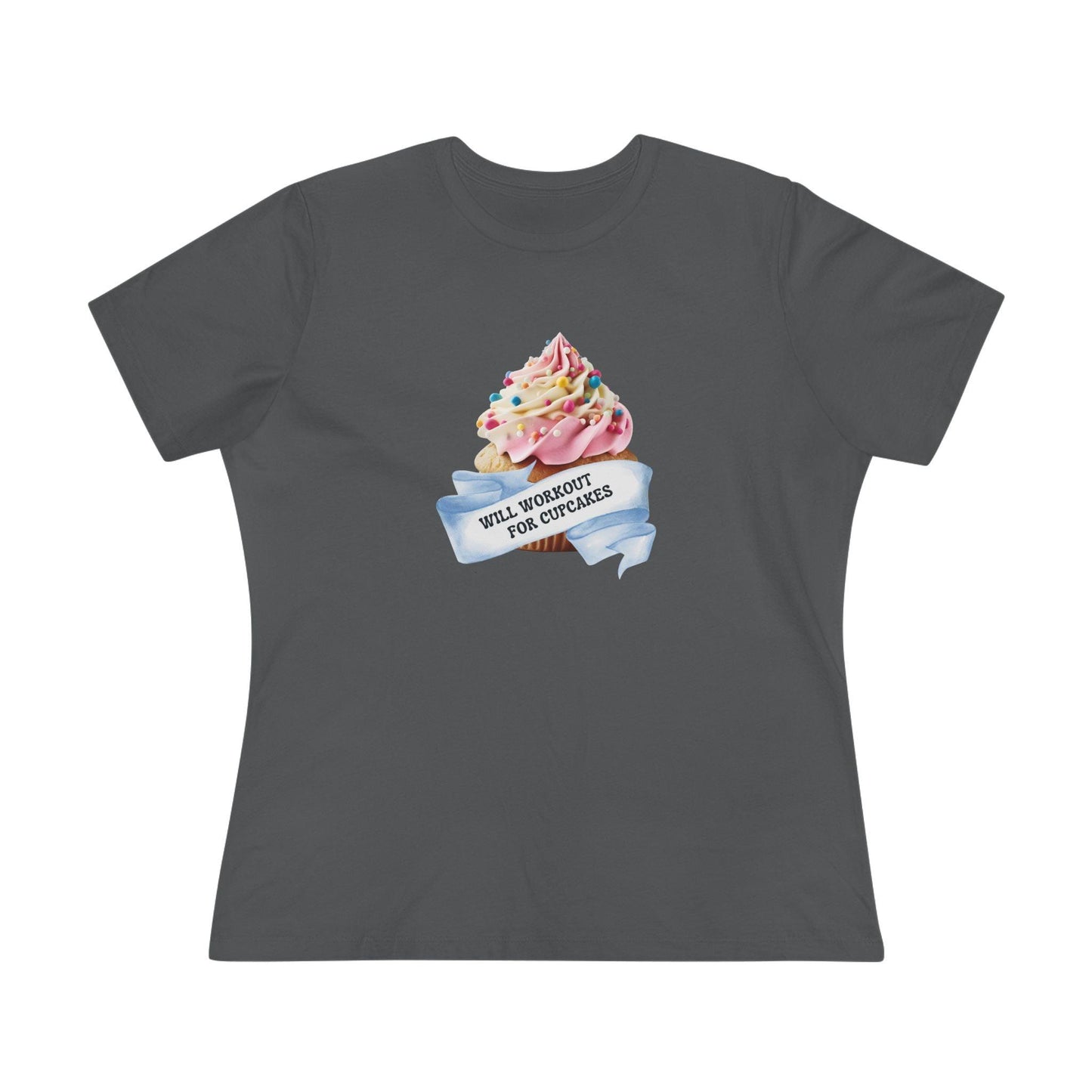 Will Workout for Cupcakes - Fuel Your Fitness! 🧁💪 Women's Softstyle Tee - Whippie's