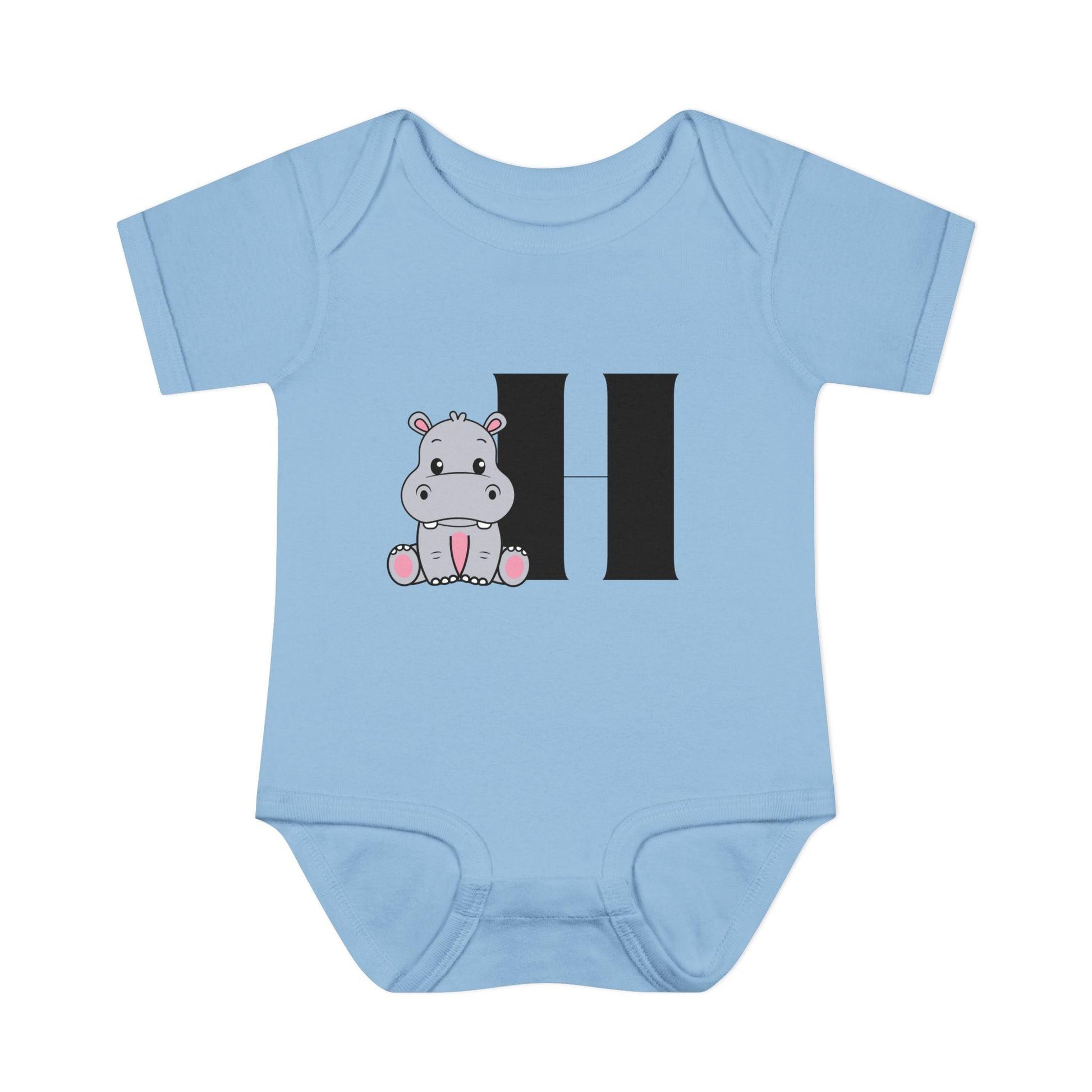 Alphabet Adventures: Letter H - Happy Hippo Baby Onesie H is for Happy Hippo! - Whippie's
