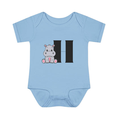 Alphabet Adventures: Letter H - Happy Hippo Baby Onesie H is for Happy Hippo! - Whippie's
