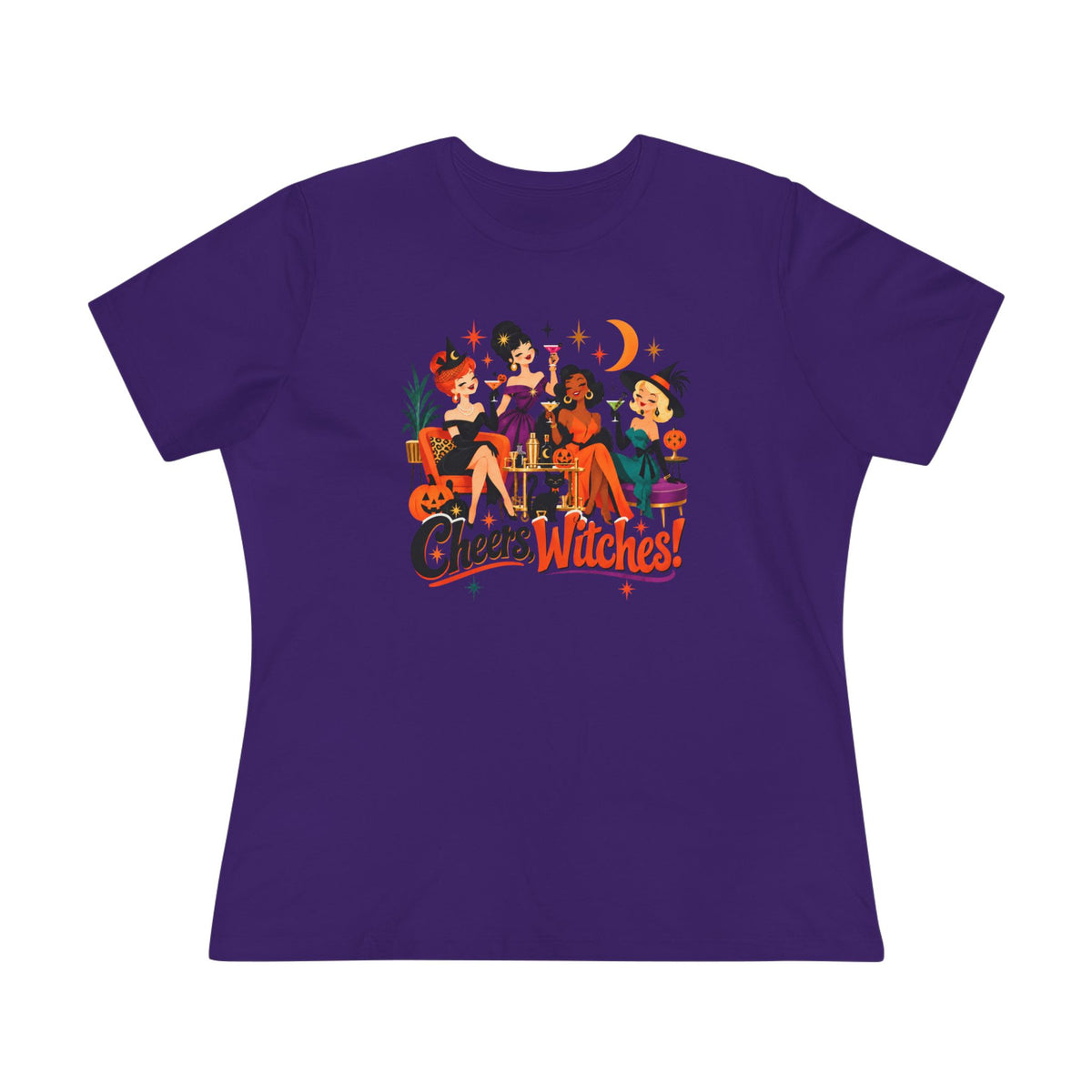 Vintage Halloween Shirt | Cheers, Witches! Women’s Tee – product image 6