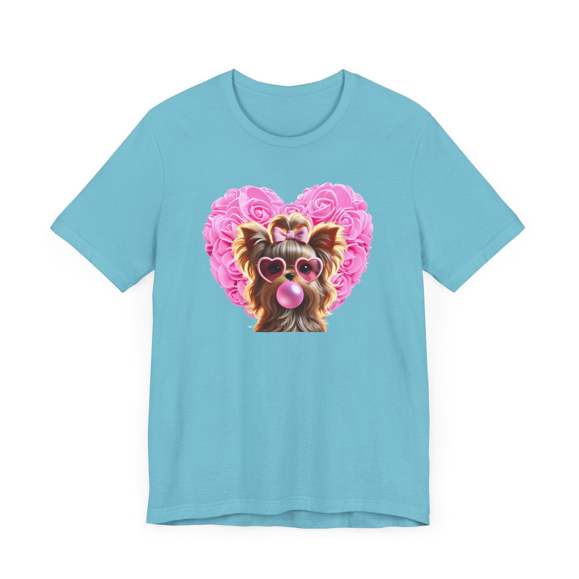 Yorkie Love Unisex Jersey Tee - 💖 Cuteness Overload! 💖 - Whippie's