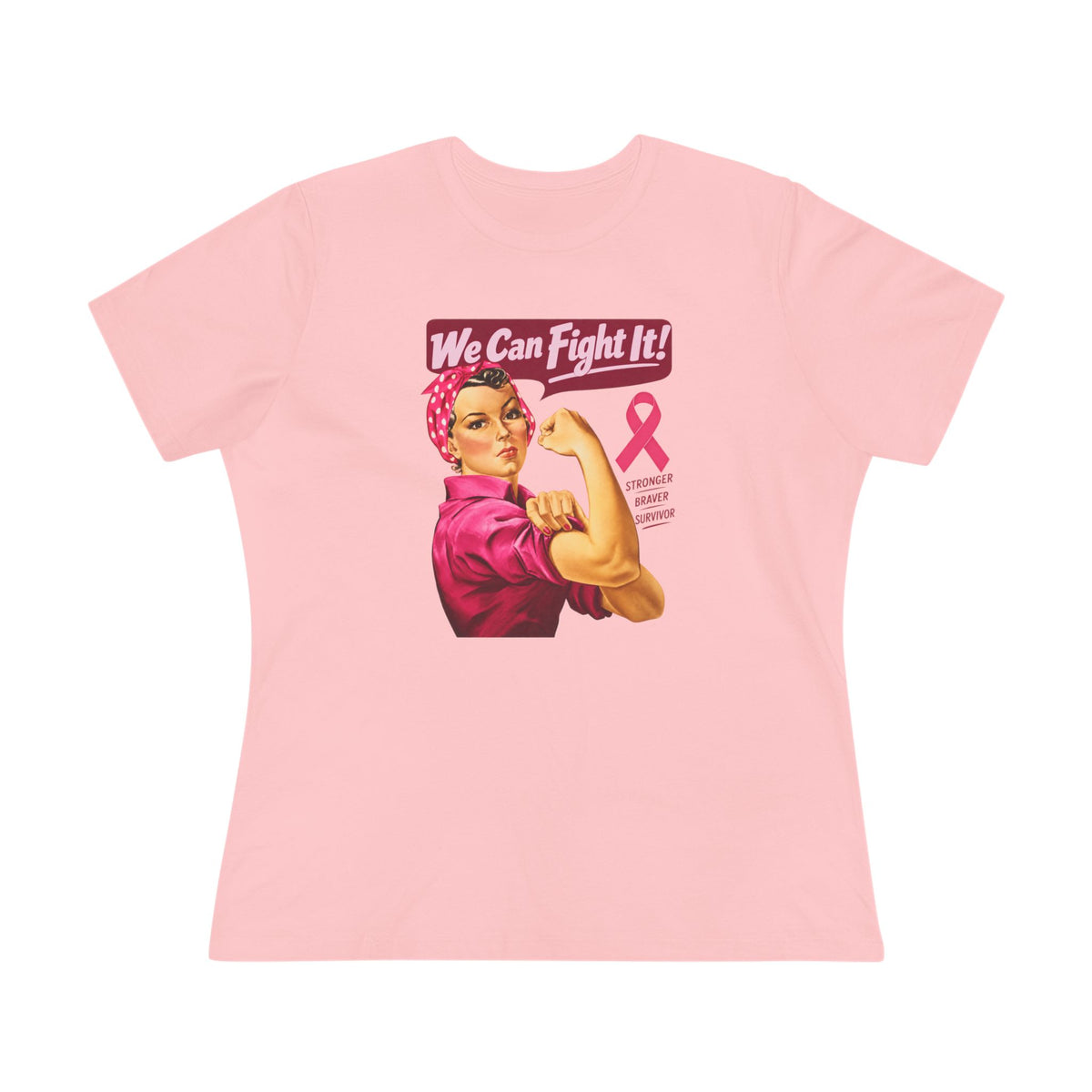 We Can Fight It Breast Cancer Awareness Shirt | Vintage Riveter Women’s Tee