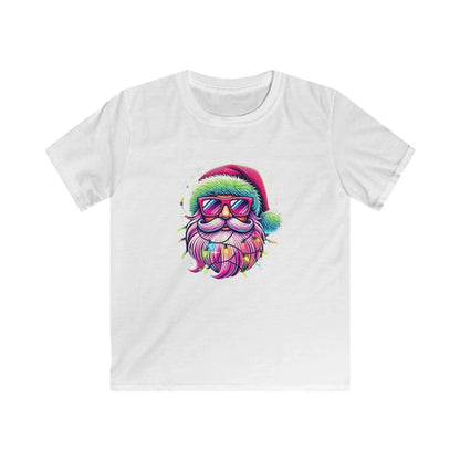 Shine Bright Like Santa! ✨🎅🎄🌈 Kids Softstyle Tee - Whippie's