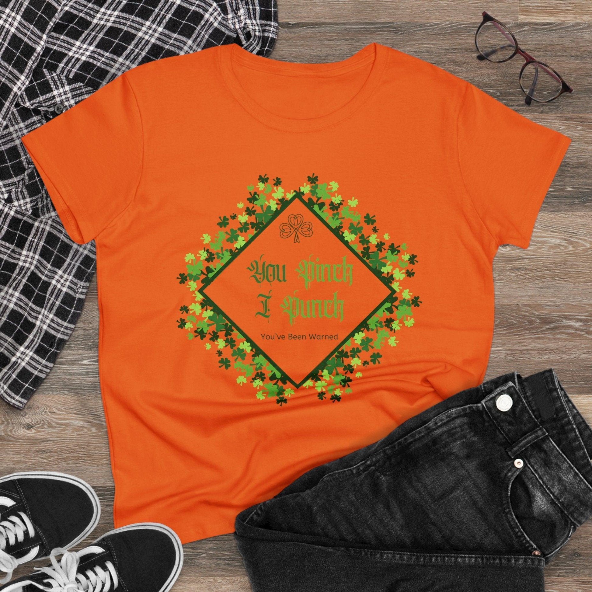 🍀 You Pinch I Punch 🍀 Women's Tee ☘️ A touch of Irish luck! - Whippie's