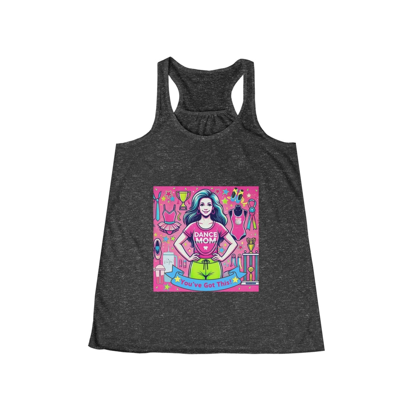 Dance Mom: You've Got This - Brunette Mom - Women's Flowy Racerback Tank - Whippie's