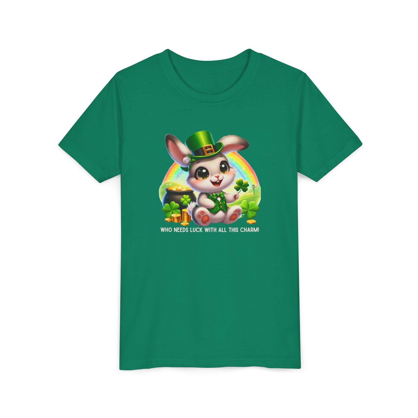 Who Needs Luck with All This Charm? Youth Tee - Spread Luck and Laughter! 🍀🍀 - Whippie's