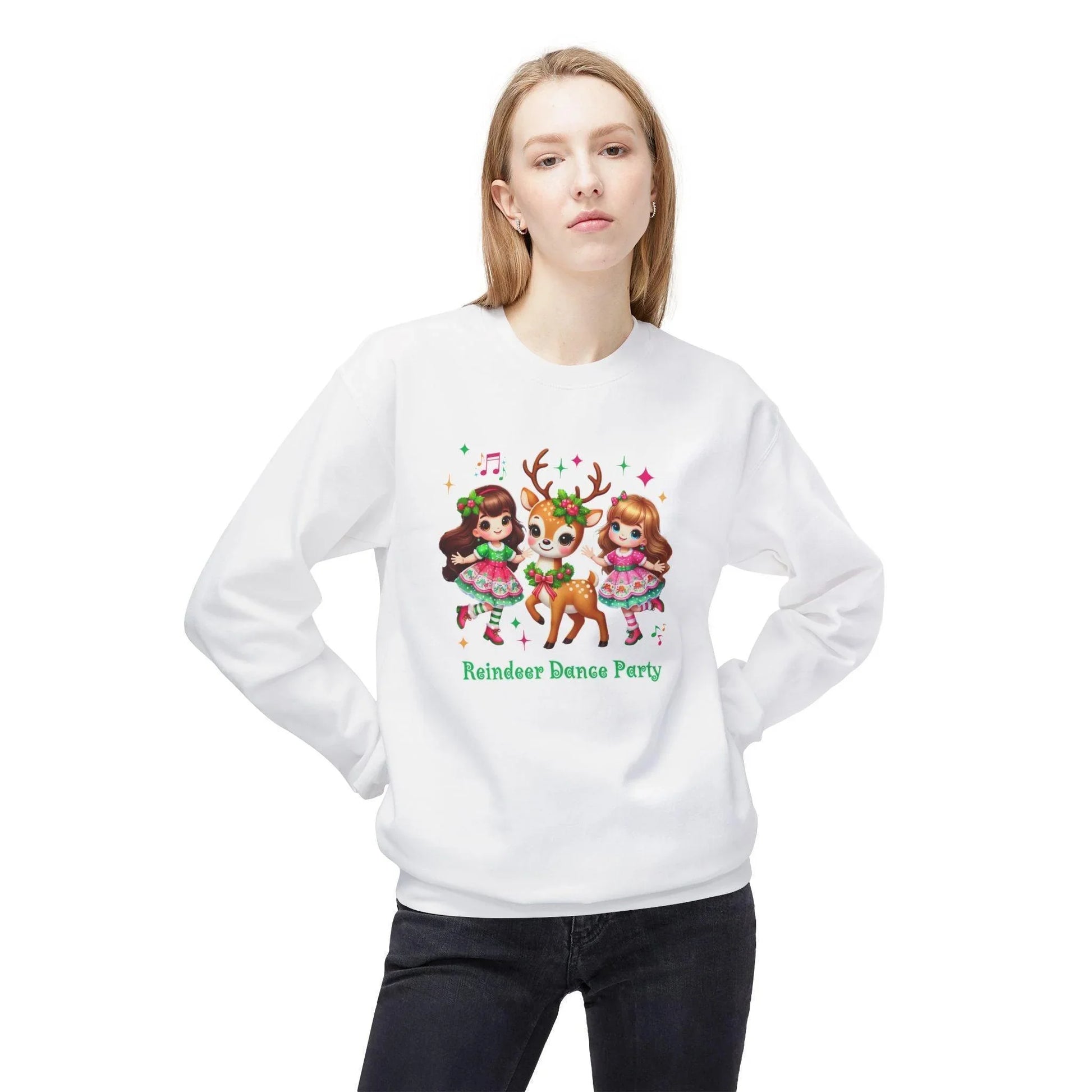 Reindeer Dance Party 🦌 Unisex Fleece Sweatshirt 🎄🎁 - Whippie's