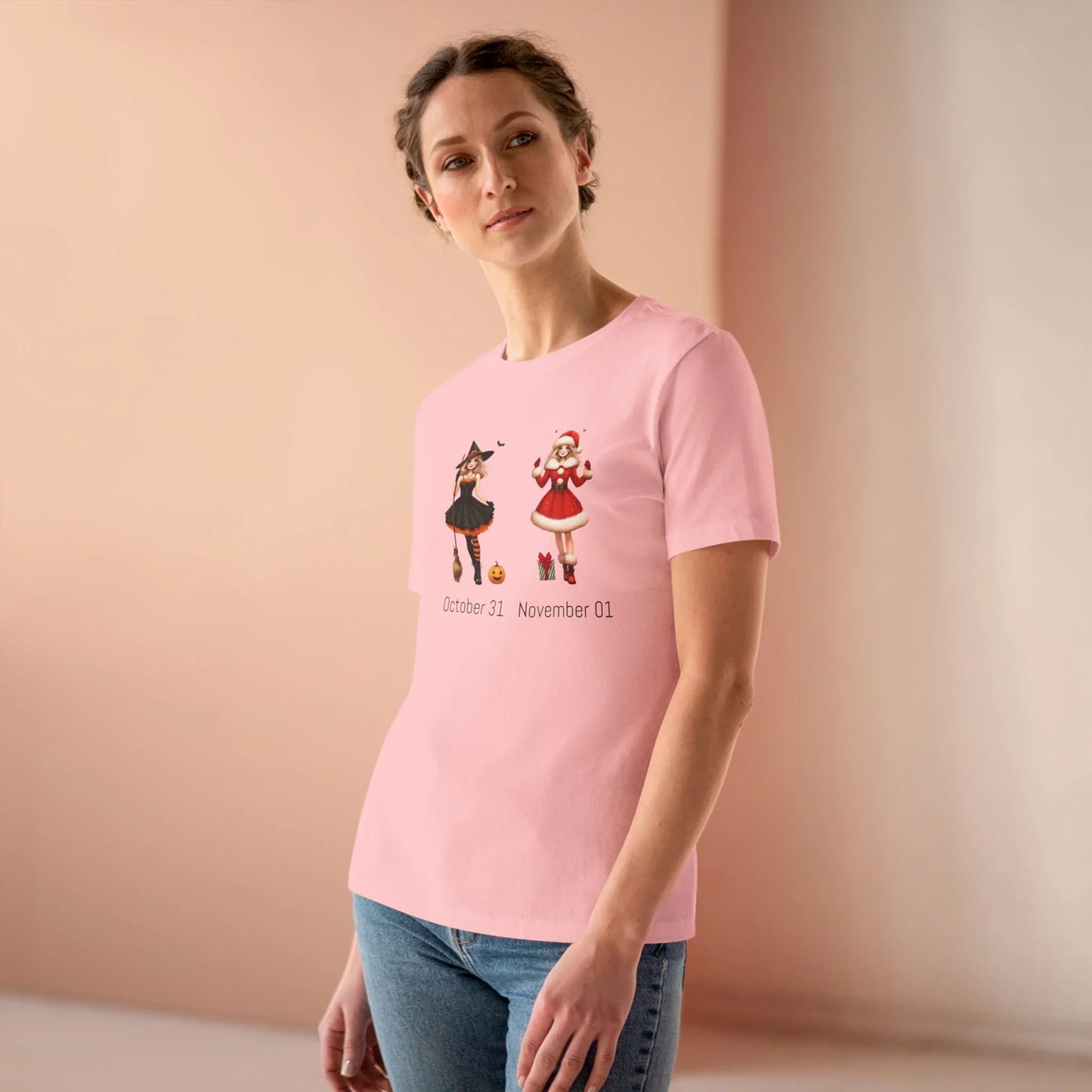 Halloween Christmas Transition Tee | Women's Softstyle Shirt