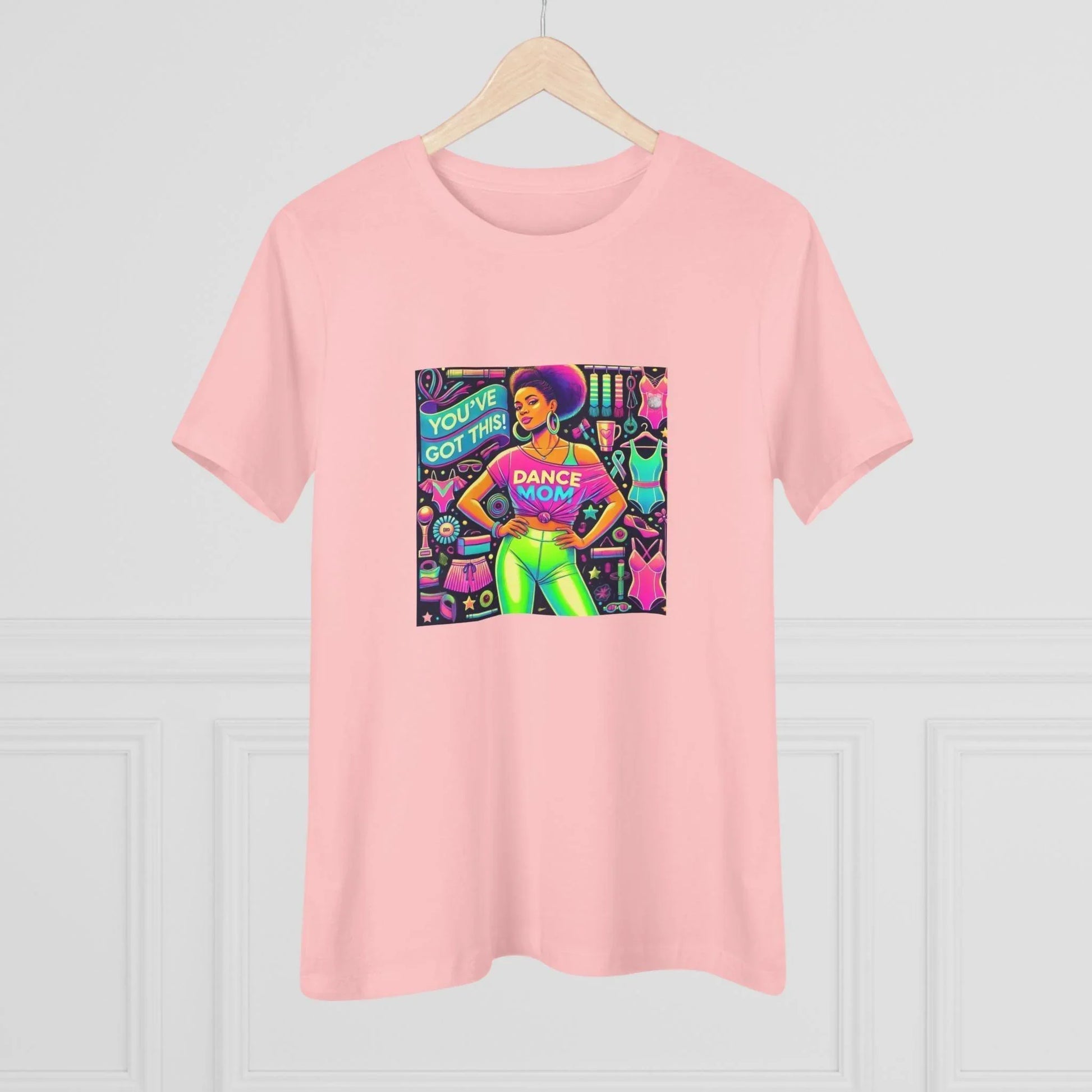 Dance Mom: You've Got This - Darker Skin Tone Mom - Sideview - Women's Softstyle Tee - Whippie's