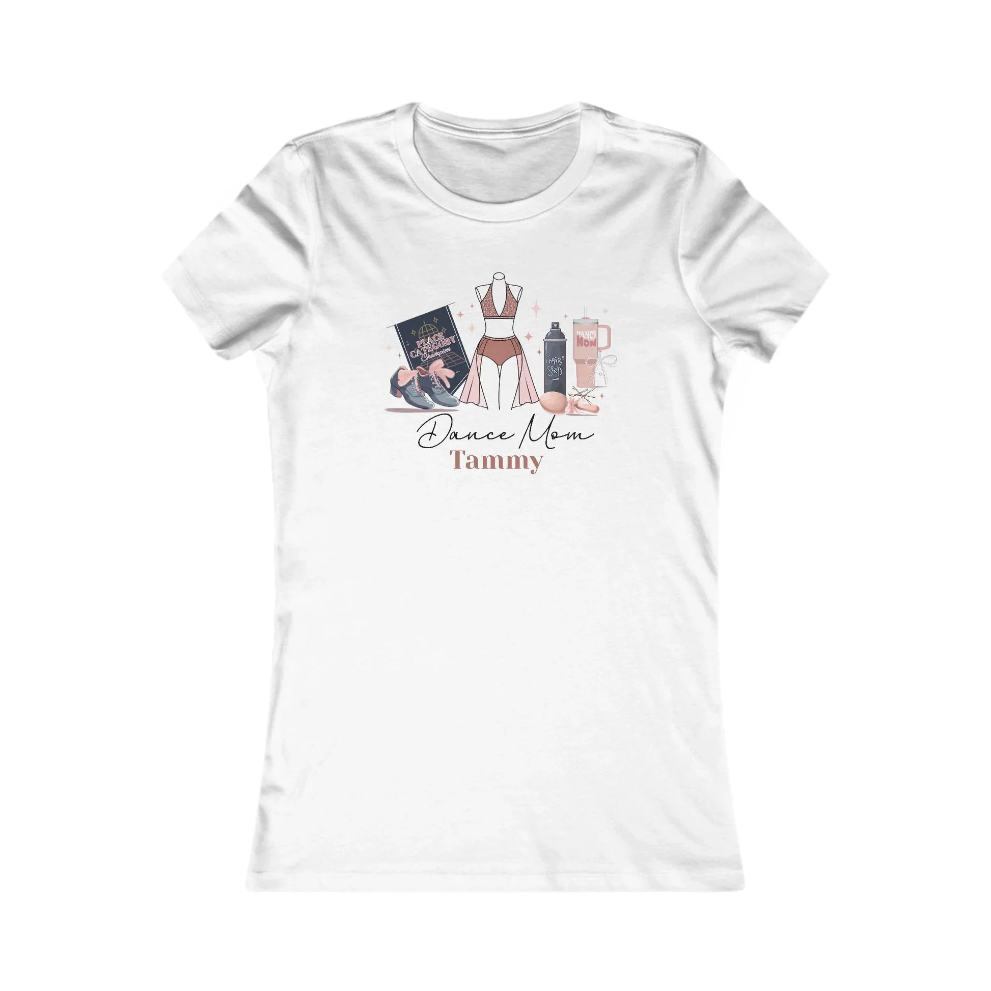 Dance Mom Life Essentials Fitted Women's Tee - Personalizable - Whippie's