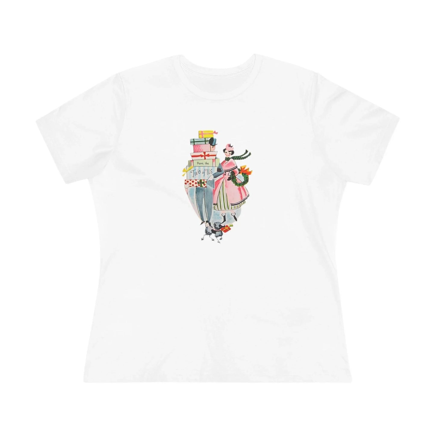 🎁 From the Two of Us! 🎄 Women's Tee ✨ Spread vintage holiday cheer! - Whippie's