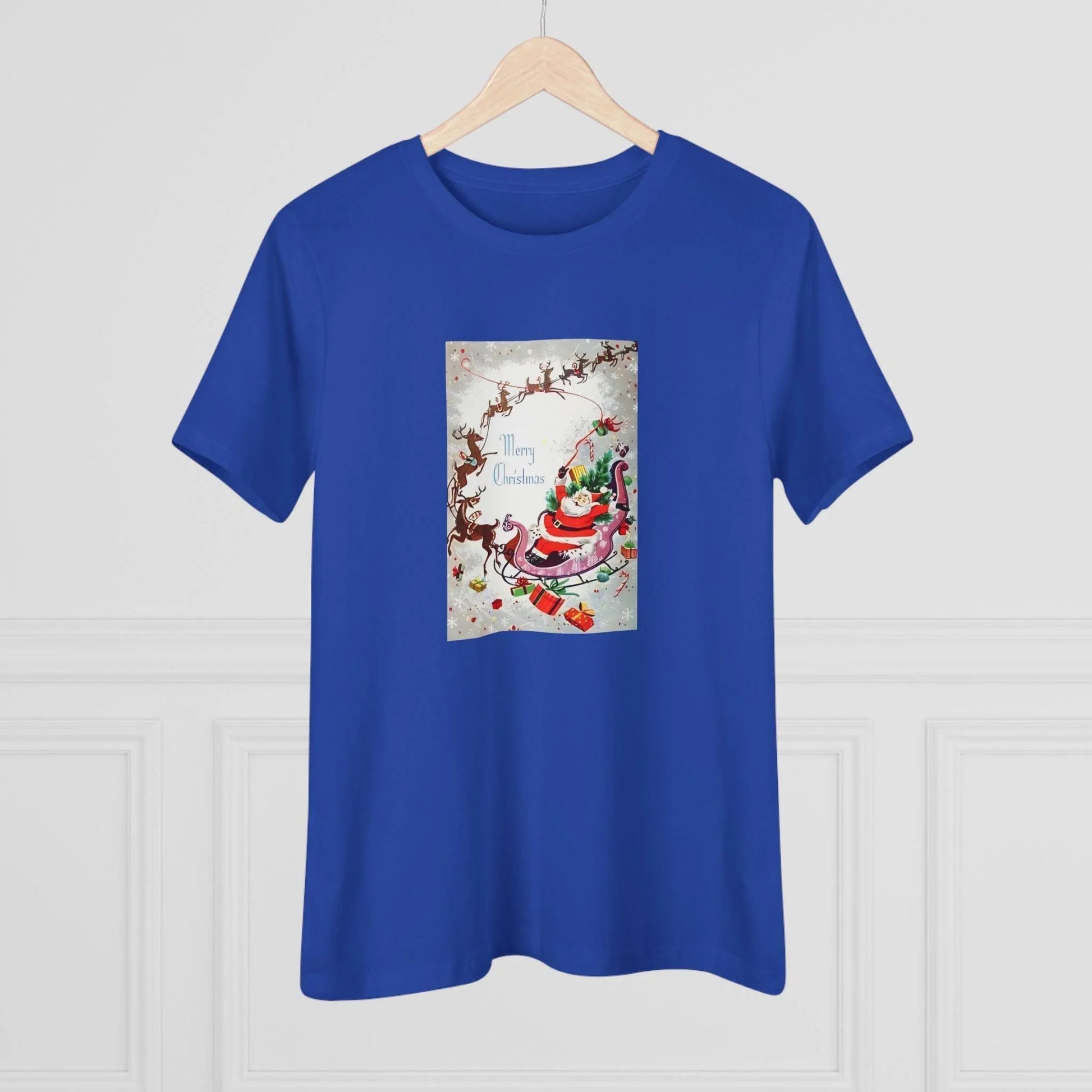 Merry Christmas - Santa and His Sleigh - Women's Tee - Whippie's