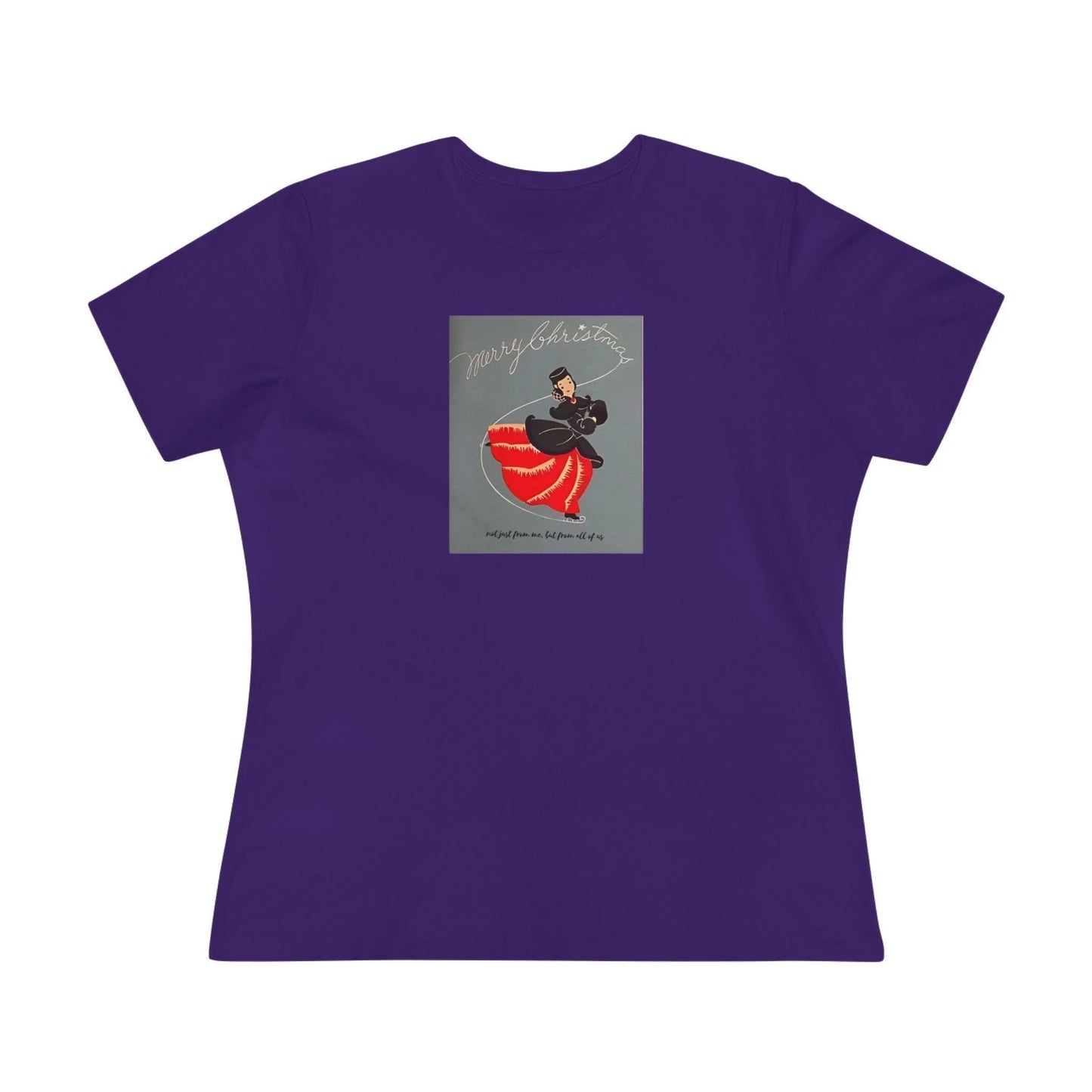 Ice Skating - Merry Christmas - Women's Softstyle Tee - Whippie's