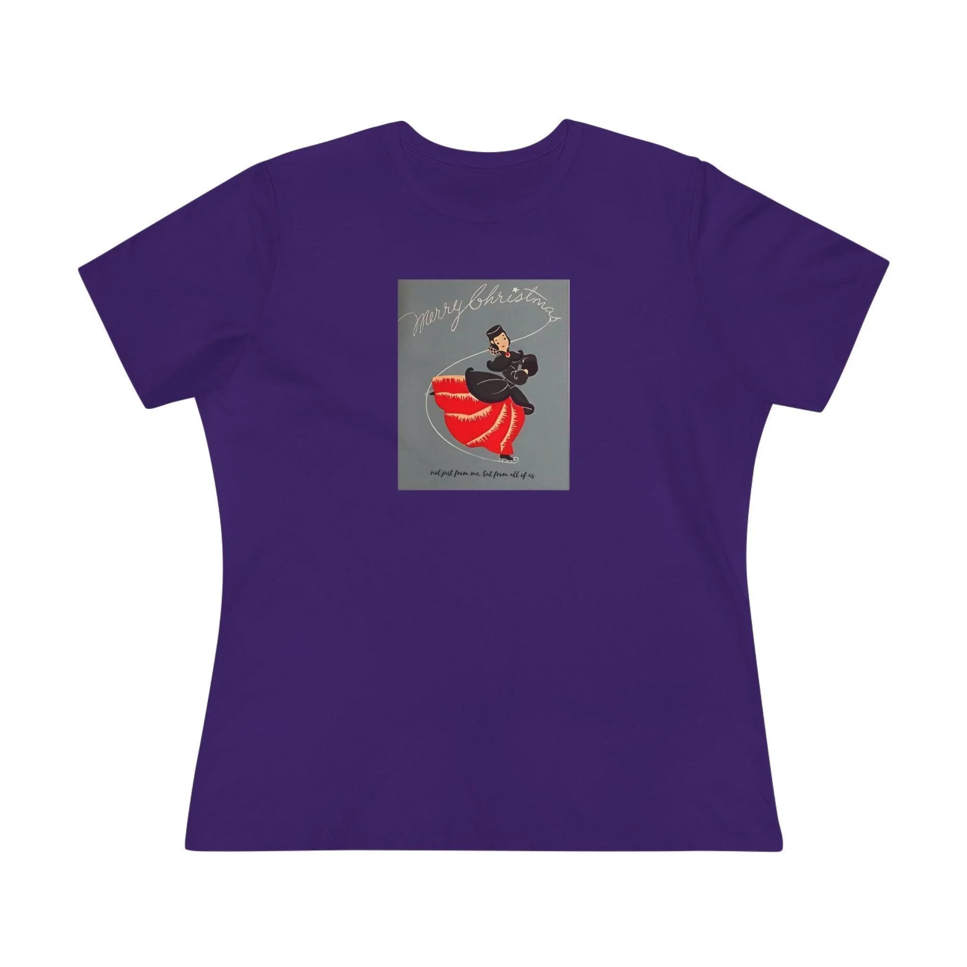Ice Skating - Merry Christmas - Women's Softstyle Tee - Whippie's
