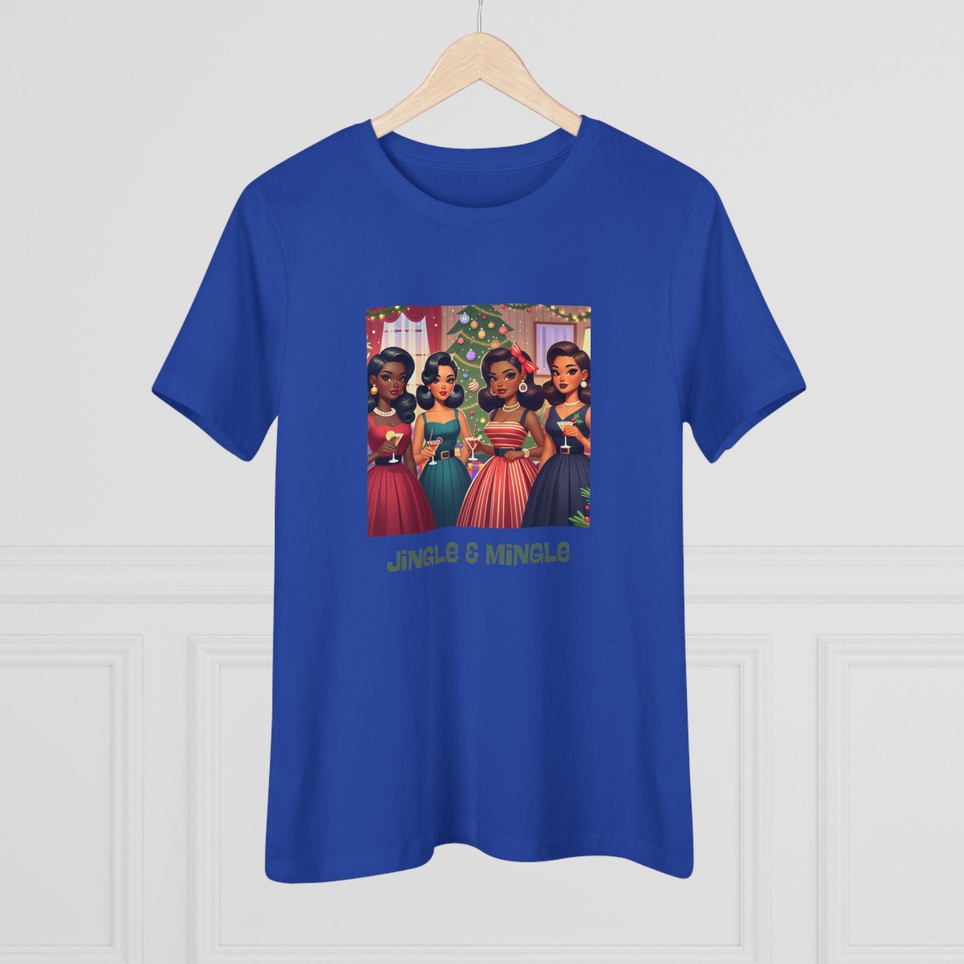 Jingle and Mingle Tee - Holiday Cheer, Please! 🥂🎄 Women's Softstyle Tee - Whippie's