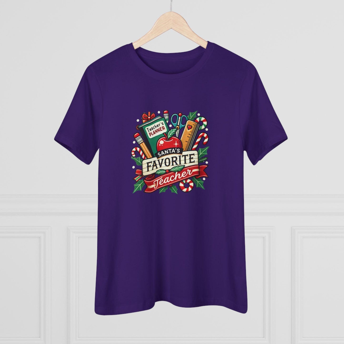 Santa's Favorite Teacher - Spreading Holiday Cheer in the Classroom! 🎅🎄 Women's Softstyle Tee - Whippie's