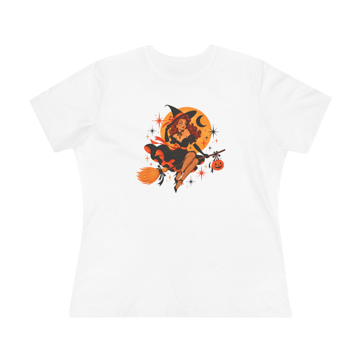 White Scarlet Spell women's Halloween tee product view