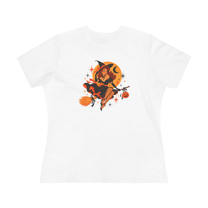 White Scarlet Spell women's Halloween tee product view