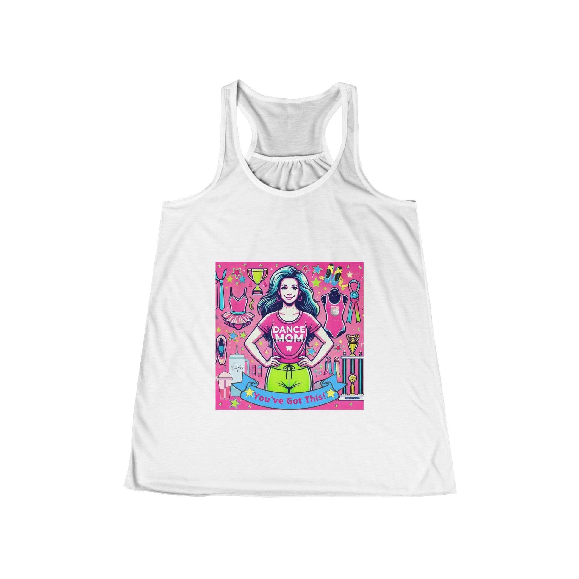 Dance Mom: You've Got This - Brunette Mom - Women's Flowy Racerback Tank - Whippie's