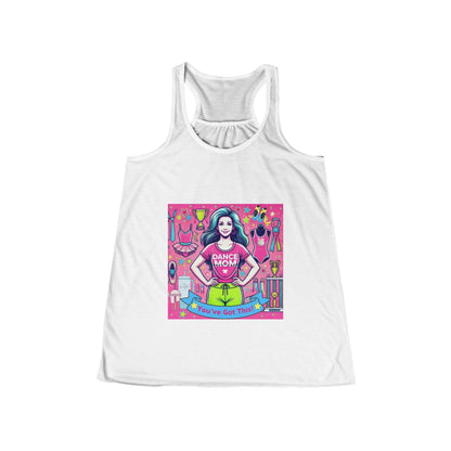 Dance Mom: You've Got This - Brunette Mom - Women's Flowy Racerback Tank - Whippie's