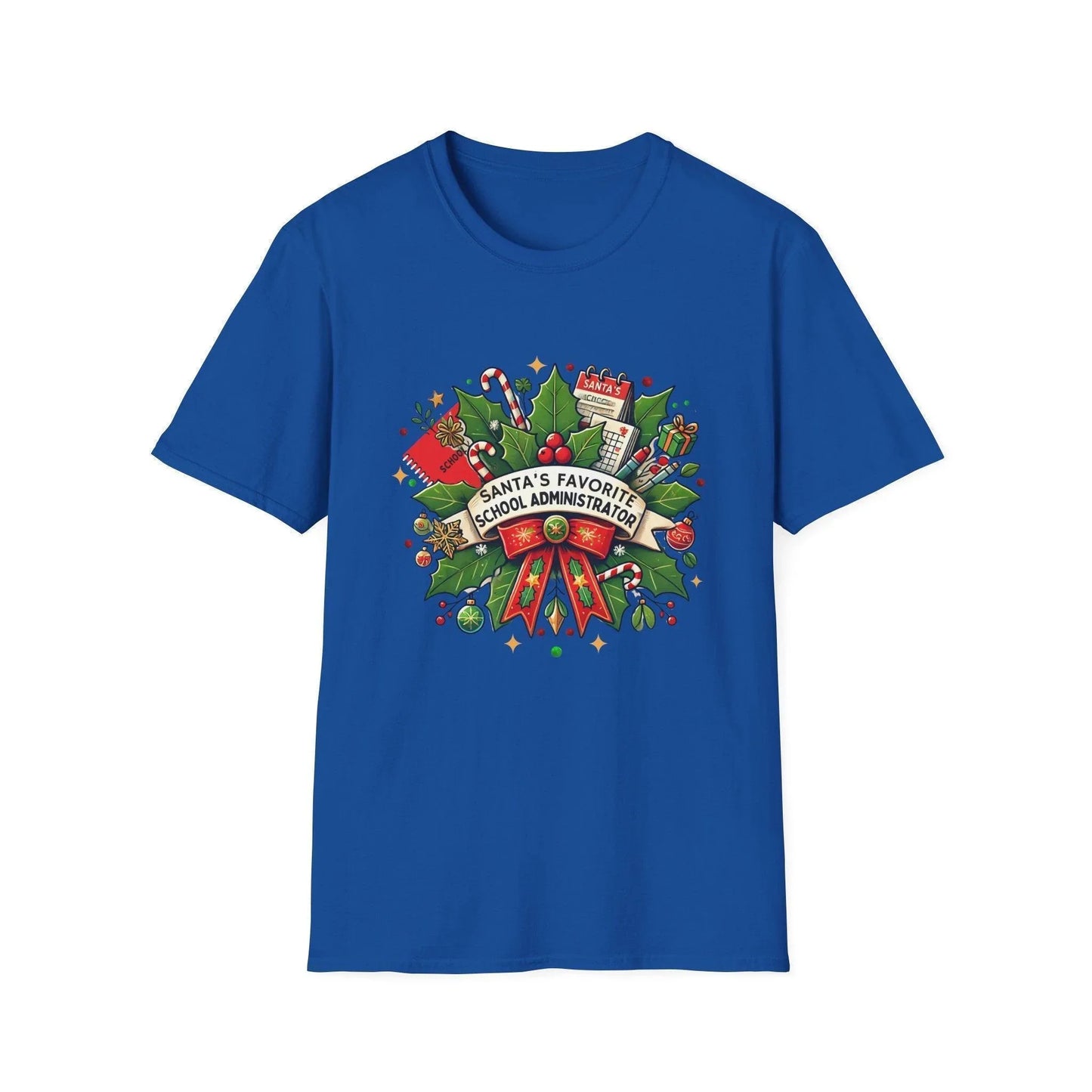 Santa's Favorite School Administrator Unisex Tee 🍎🎅 - Whippie's