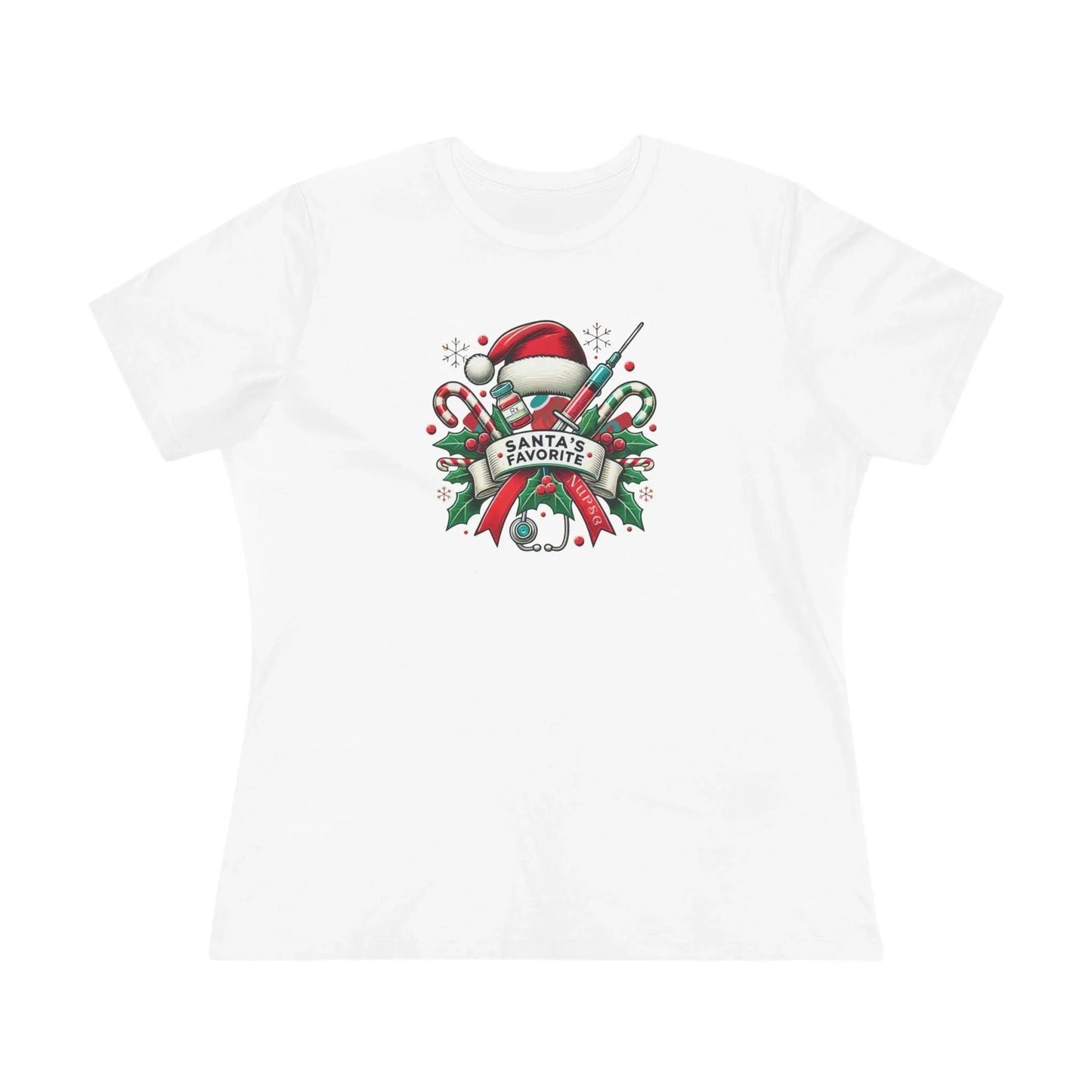 Santa's Favorite Nurse - Women's Softstyle Tee - Whippie's