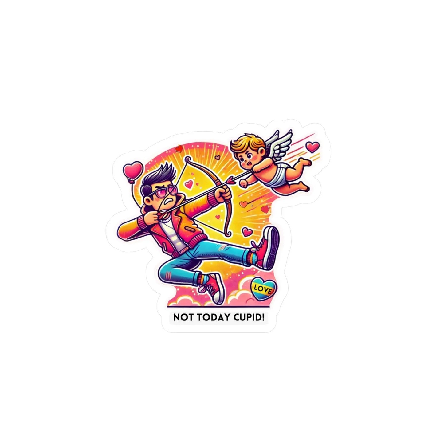 🏹 Cupid Begone! 🏹 Kiss-Cut Vinyl Decal ✨ Love on your own terms! - Whippie's