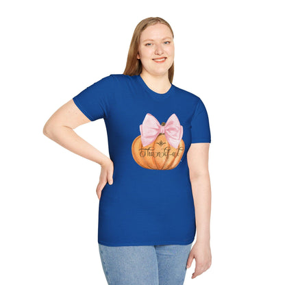 Thankful Pumpkin - A Heart Full of Gratitude! 🧡🎀 Unisex Tee - Whippie's