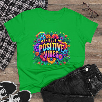 ✨ Manifesting Positive Vibes 🌈 Women's Tee 🌼 - Whippie's