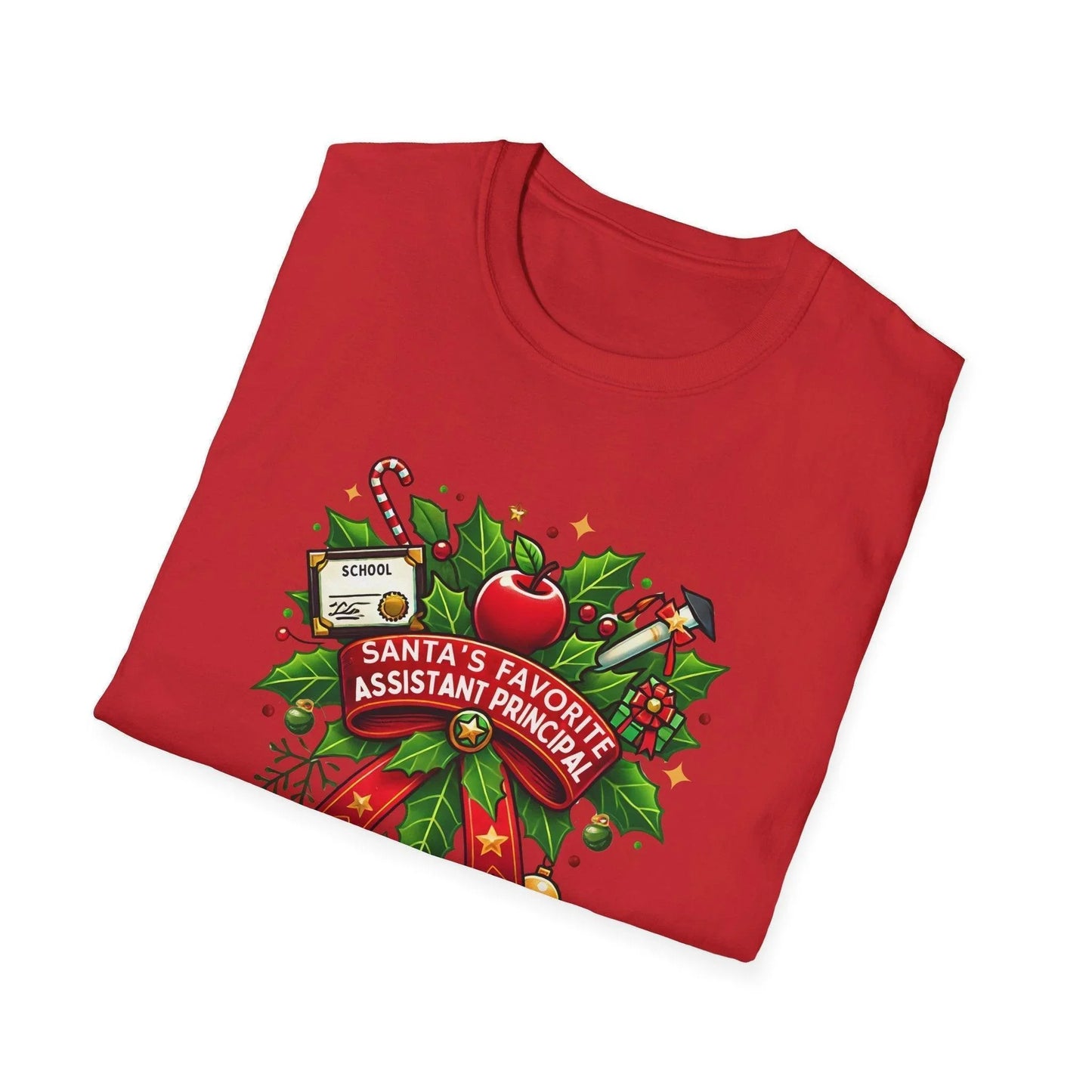 Santa's Favorite Assistant Principal Unisex Tee 🍎🎅 - Whippie's