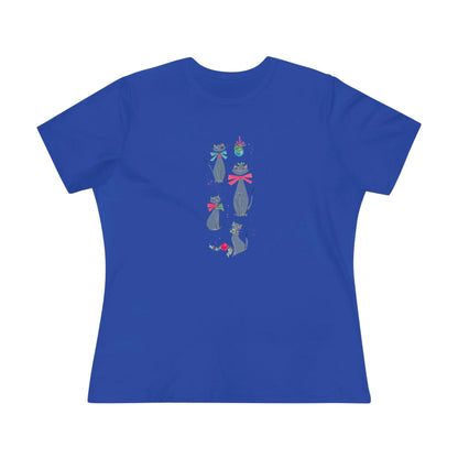 Vintage Christmas Cats Women's Tee - A Purr-fect Holiday Look!