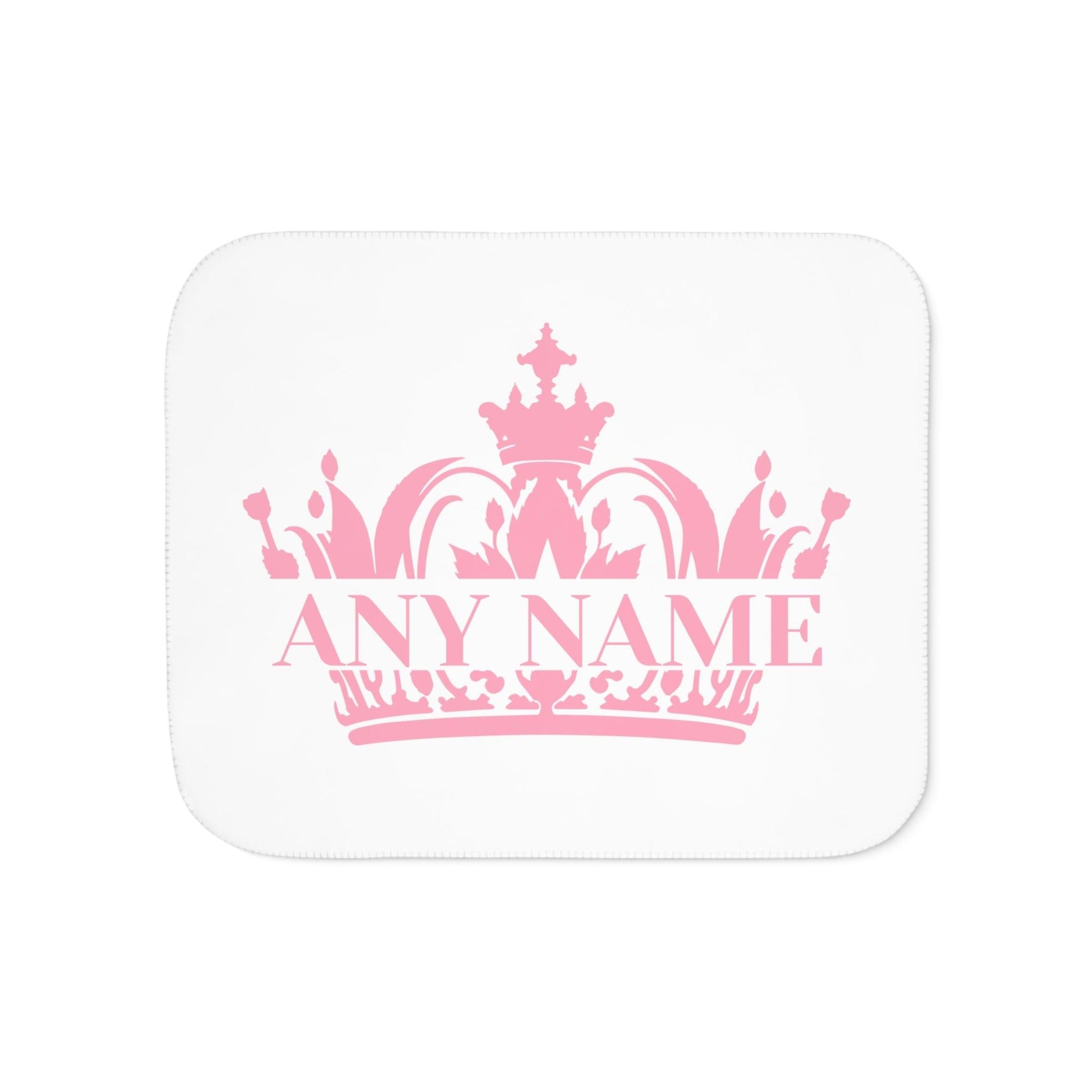 Crown Sherpa Blanket - 👑 Snuggle Up in Royal Comfort! 👑 Personalizable - Whippie's