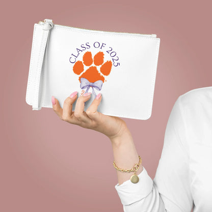 Graduation Clutch Bag - Clemson Paw Print - Class of 2025 - Personalizable - Whippie's