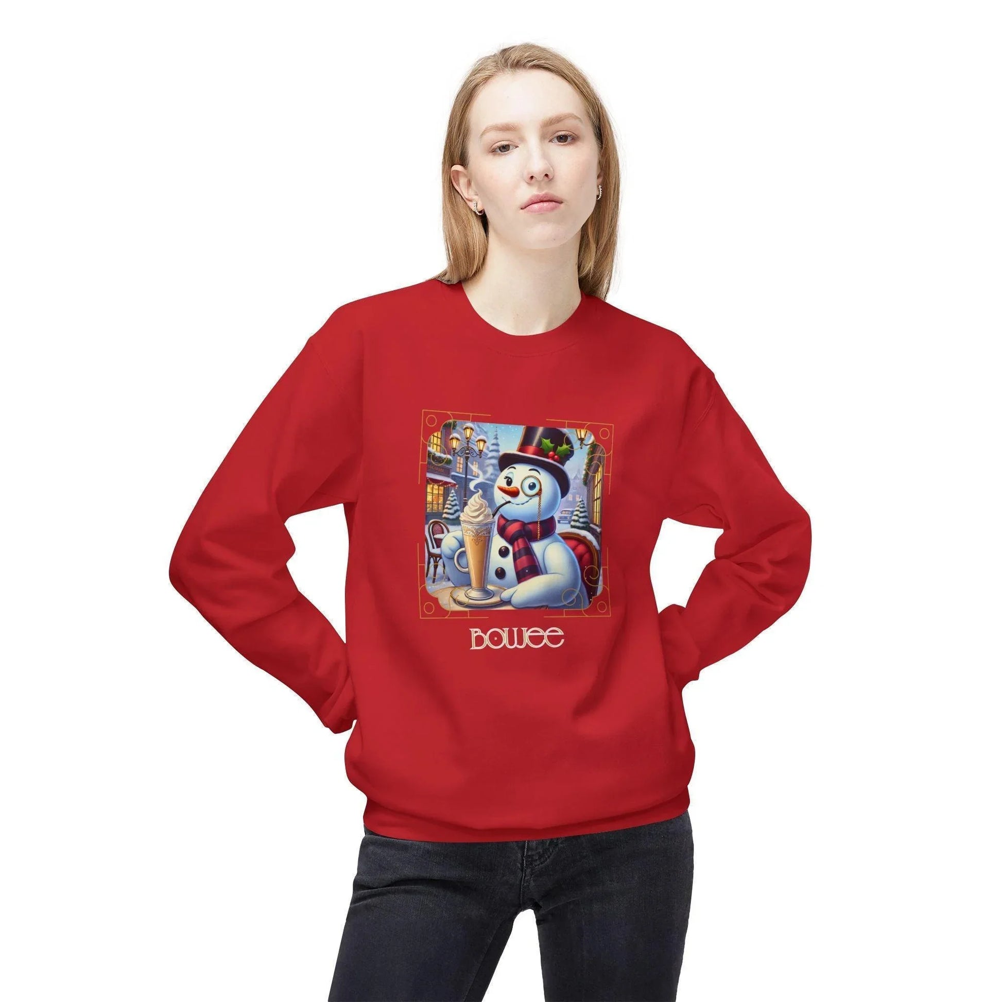 ☃️ Boujee Snowman ☕ Unisex Fleece Sweatshirt ✨ - Whippie's