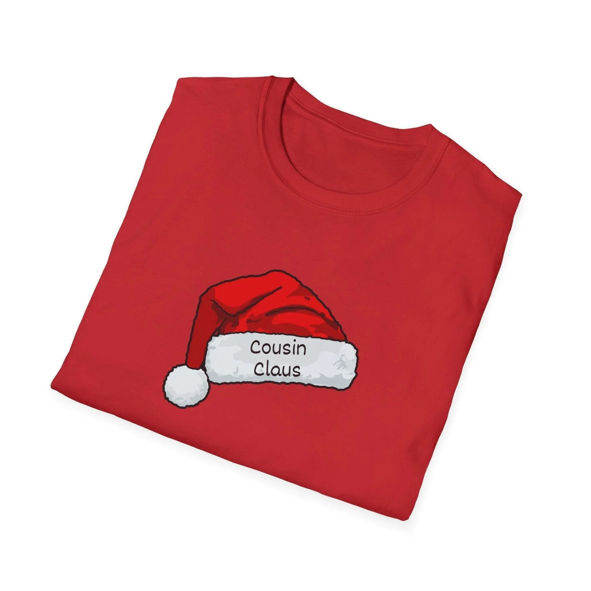 Cousin Claus: The Coolest Santa in Town 🎅- Unisex Softstyle T-shirt - Whippie's