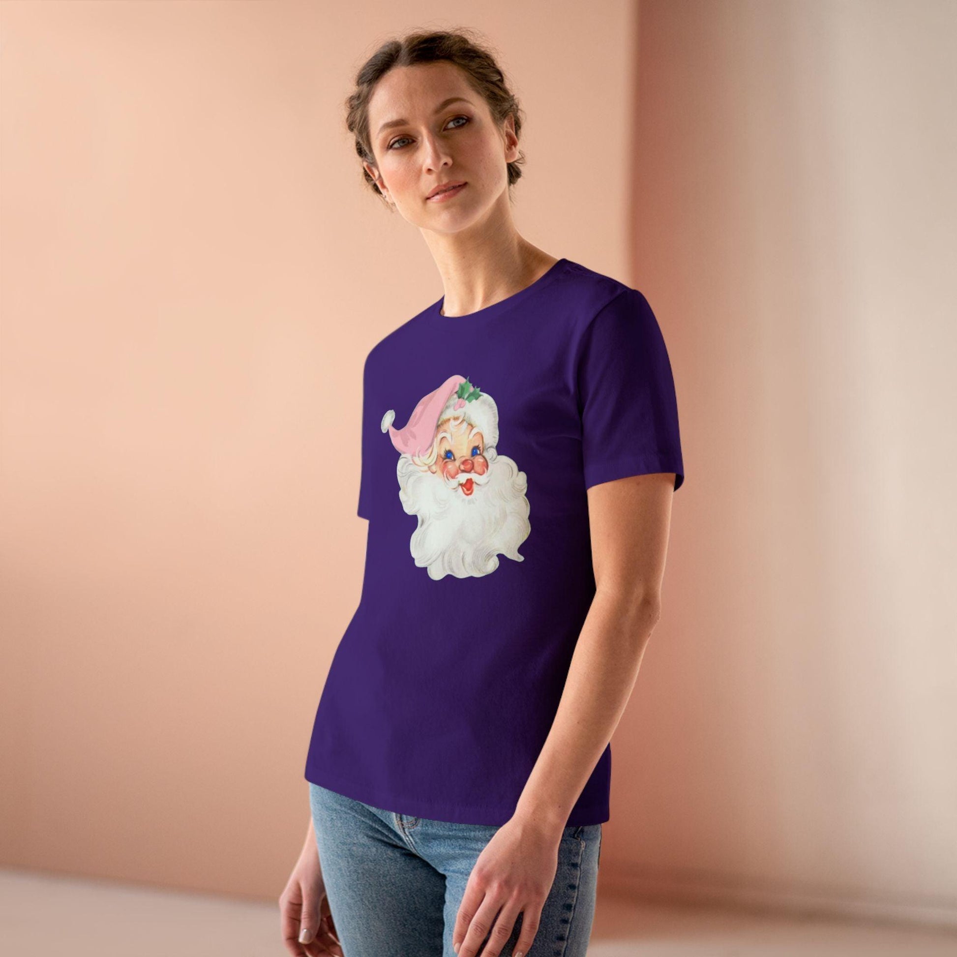 Blue-Eyed Santa Tee - Santa's Got the Blues (and We Love It!) 💙🎅 - Women's Softstyle Tee - Whippie's