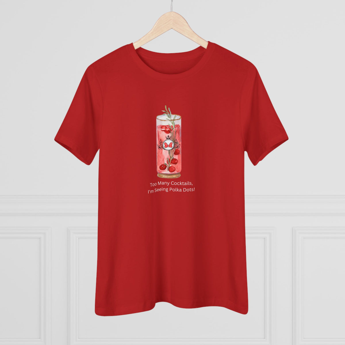 Polka Dot Mouse Cocktail Shirt - Too Many Cocktails!
