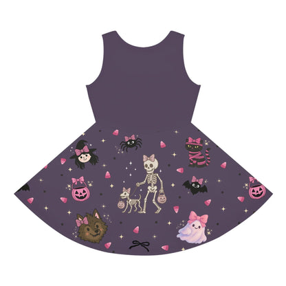Pink Halloween Squad Sleeveless Sundress - Personalizable - Whippie's