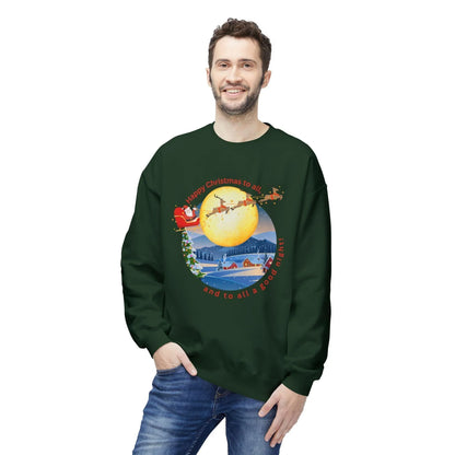 🎅 Happy Christmas to All! 🌕 Unisex Fleece Sweatshirt ✨ Wishing you a magical Christmas Eve! - Whippie's
