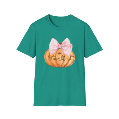 Thankful Pumpkin - A Heart Full of Gratitude! 🧡🎀 Unisex Tee - Whippie's