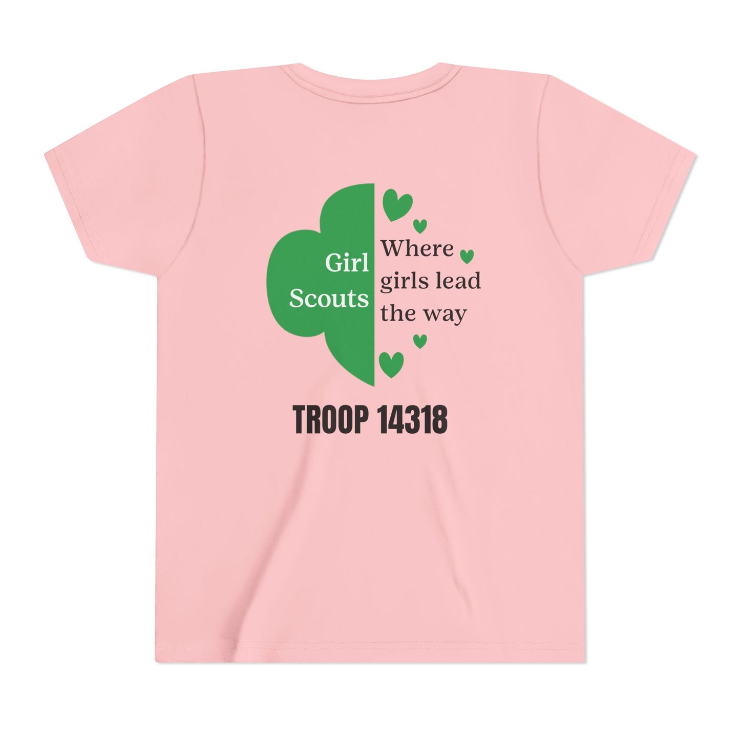 Personalized Girl Scout Trefoil Troop Tee | Girls Lead the Way -Youth
