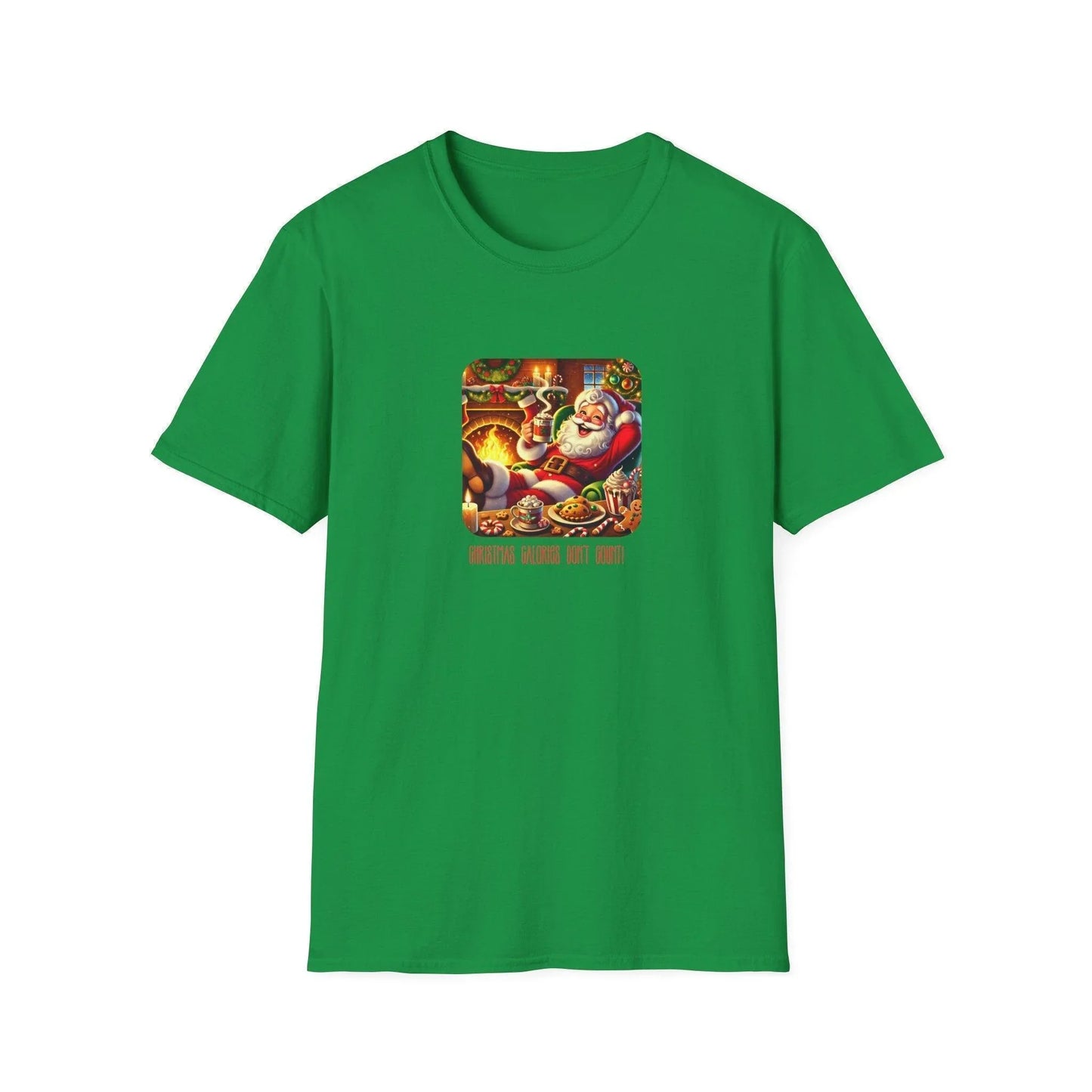 Santa: Christmas Calories Don't Count - Unisex Softstyle T-Shirt - Whippie's