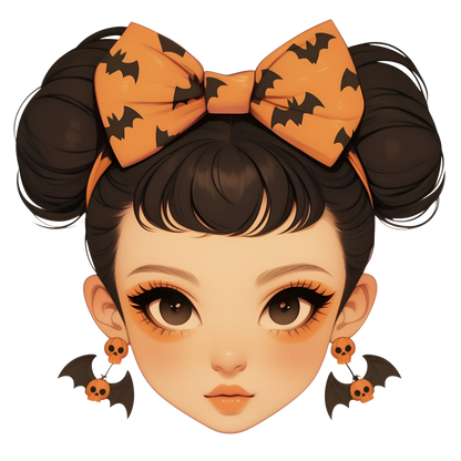 Bat & Bow V-Neck Tee: A Vintage Halloween Look! Free Shipping