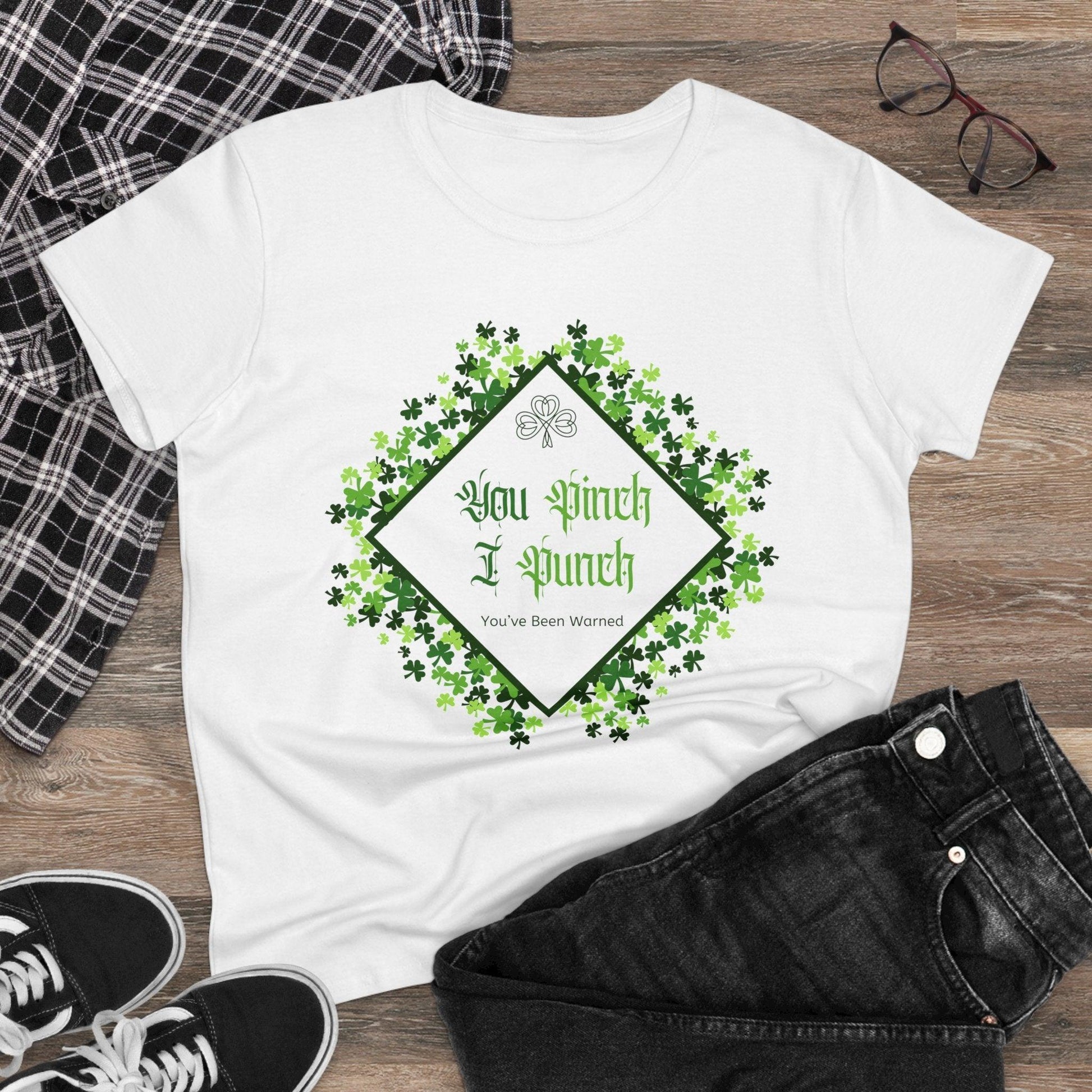 🍀 You Pinch I Punch 🍀 Women's Tee ☘️ A touch of Irish luck! - Whippie's