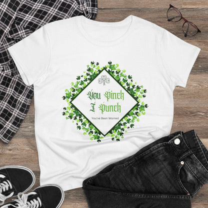 🍀 You Pinch I Punch 🍀 Women's Tee ☘️ A touch of Irish luck! - Whippie's