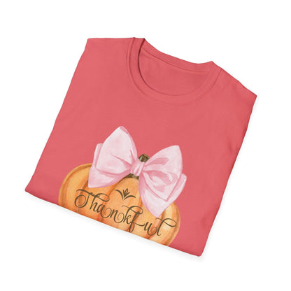 Thankful Pumpkin - A Heart Full of Gratitude! 🧡🎀 Unisex Tee - Whippie's