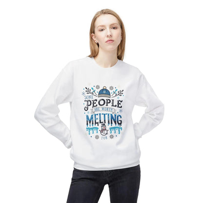 ☃️ Some People are Worth Melting For ❤️ Unisex Fleece Sweatshirt ✨ - Whippie's
