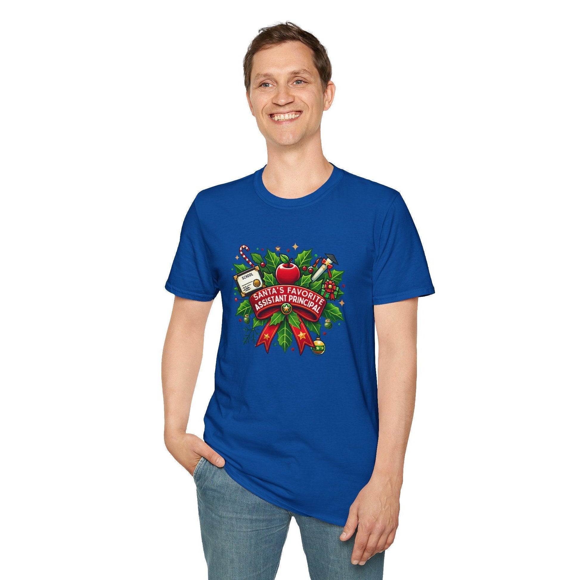 Santa's Favorite Assistant Principal Unisex Tee 🍎🎅 - Whippie's